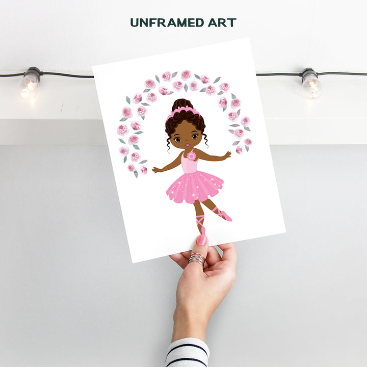 African American Wall Decor - African American Girls - Black Girl Gifts - African American Girl Gifts - Black Wall Art - Black Culture - Afro Wall Art - Ballerina Wall Decor - Little Girls Room Decor