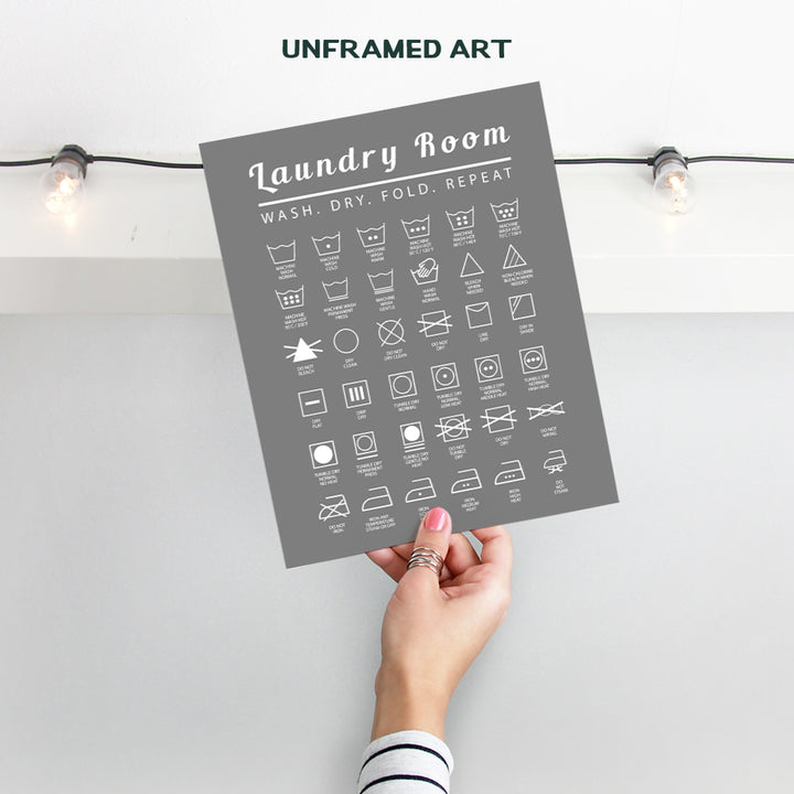 Laundry Room Wall Art Print - Typography Home Decor - Makes a Thoughtful Gift for Women, Men- 8x10 Photo - Unframed