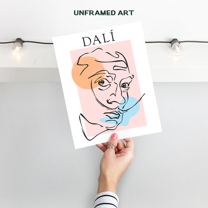 Salvador Dali Minimalist Wall Art & Decor - Salvador Dali Prints - Surrealism Wall Art - Aesthetic Room Decor - Gallery Wall Art - Museum Poster - Line Art Picture - The Impressionists