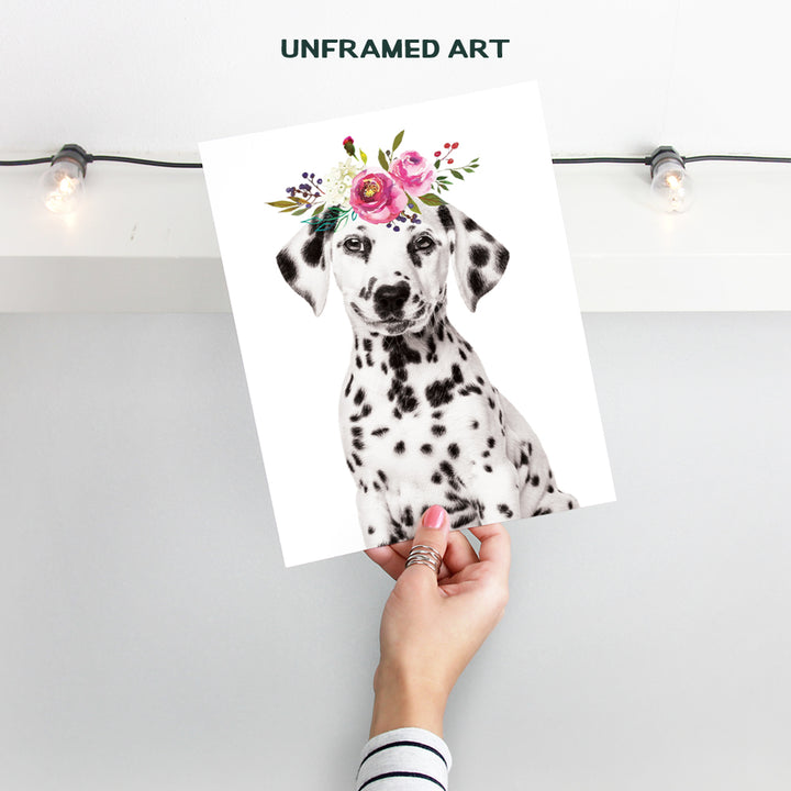 Dog Wall Decor - Cute Dog Wall Art - Dalmatian Puppy Wall Decor - Dog Gifts for Women - Toddler Little Girls Bedroom Decor - Baby Girl Room - Baby Girl Nursery - Bedroom Decor for Women