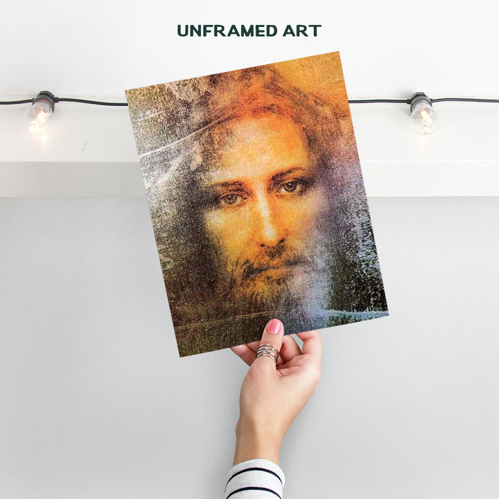 Jesus Christ Wall Art - Jesus Wall Decor - Religious Christian Room Decor for Bedroom, Home, Church - Catholic Gifts - Inspirational Gift for Pastor, Priest, Ordained Minister - Picture Poster