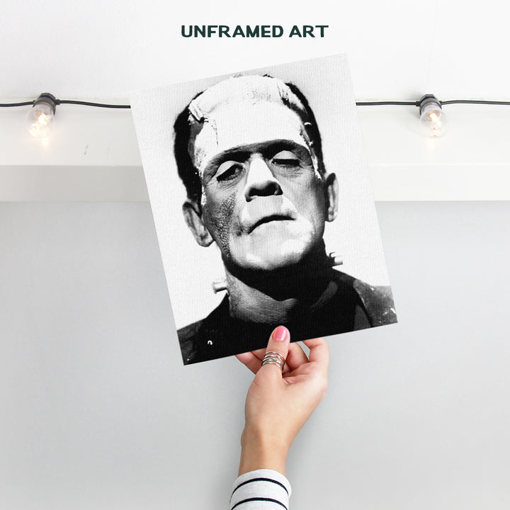 Vintage Hollywood Frankenstein Poster - 8x10 Funny Retro Photo Photograph wall Art Decor, Room Decorations Picture for Men, Kids, Teens Bedroom, Apartment, Dorm - Humorous Gift