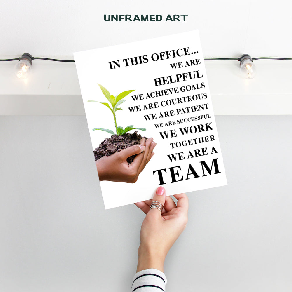 Office Wall Decor - Motivational Wall Art Quote - 8x10 Inspirational Wall Art Poster - Unique Gift for Boss, Managers, Team Leaders, Men Women - Unique 8x10 Room Decoration - UNFRAMED Picture Print