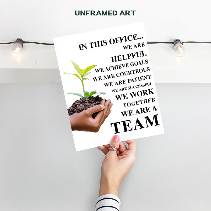 Office Wall Decor - Motivational Wall Art Quote - 8x10 Inspirational Wall Art Poster - Unique Gift for Boss, Managers, Team Leaders, Men Women - Unique 8x10 Room Decoration - UNFRAMED Picture Print