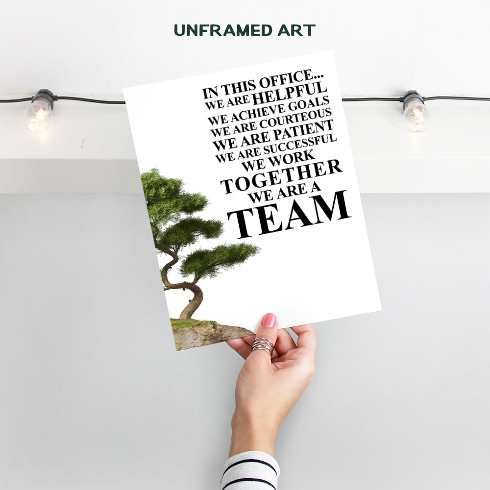 Motivational Home Office Wall Art & Decor - LARGE 11x14 - Motivational Posters - Inspirational Quotes - Success Wall Art - Team Teamwork Sayings Prints - Unique Gift for Boss, Manager