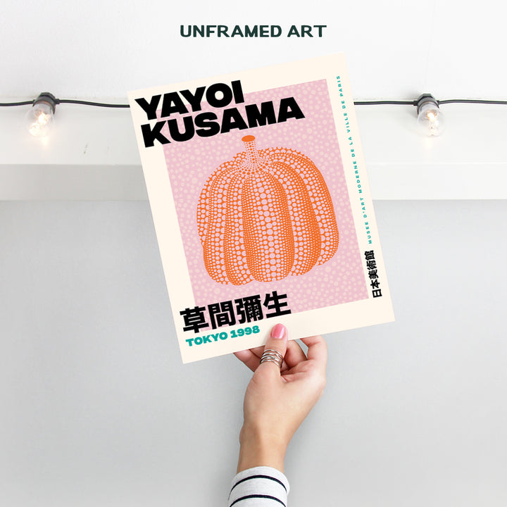 Yayoi Kusama Wall Art & Decor - Gallery Wall Art - Modern Wall Art - Contemporary Wall Art - Museum Poster - Pumpkin Picture Print - Living Room, Bedroom - Women, Men, Housewarming Gift -8x10 Unframed