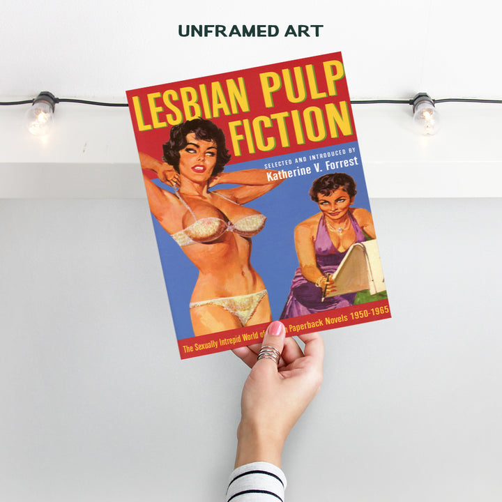 Lesbian Fiction Wall Art - Lesbian Gifts for Girlfriend - Picture Set for Gay, LGBTQ, Queer Women - Vintage Hollywood Movie Poster - Chic Home Decor - Retro Classic Room Decoration Print - 8x10