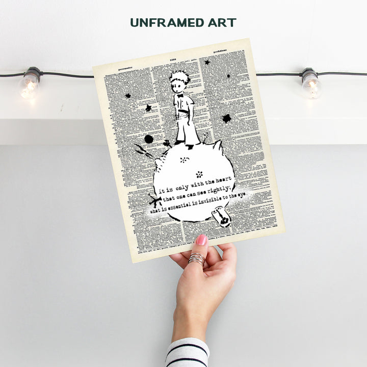 The Little Prince Graffiti Dictionary Art, Urban Street Art Home Decor - Unique Room Decorations for Nursery, Boys, Girls, Kids, Baby Room - Upcycled Wall Art, Poster, Print - Gift for Baby Shower