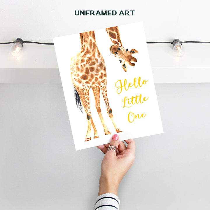 Giraffe Nursery Decor Wall Art Print - Kids Room Typography Art Print Poster - Unique Home Decoration for Toddlers Bedroom - Inexpensive Gift for Baby Shower - 8x10 Photo Unframed