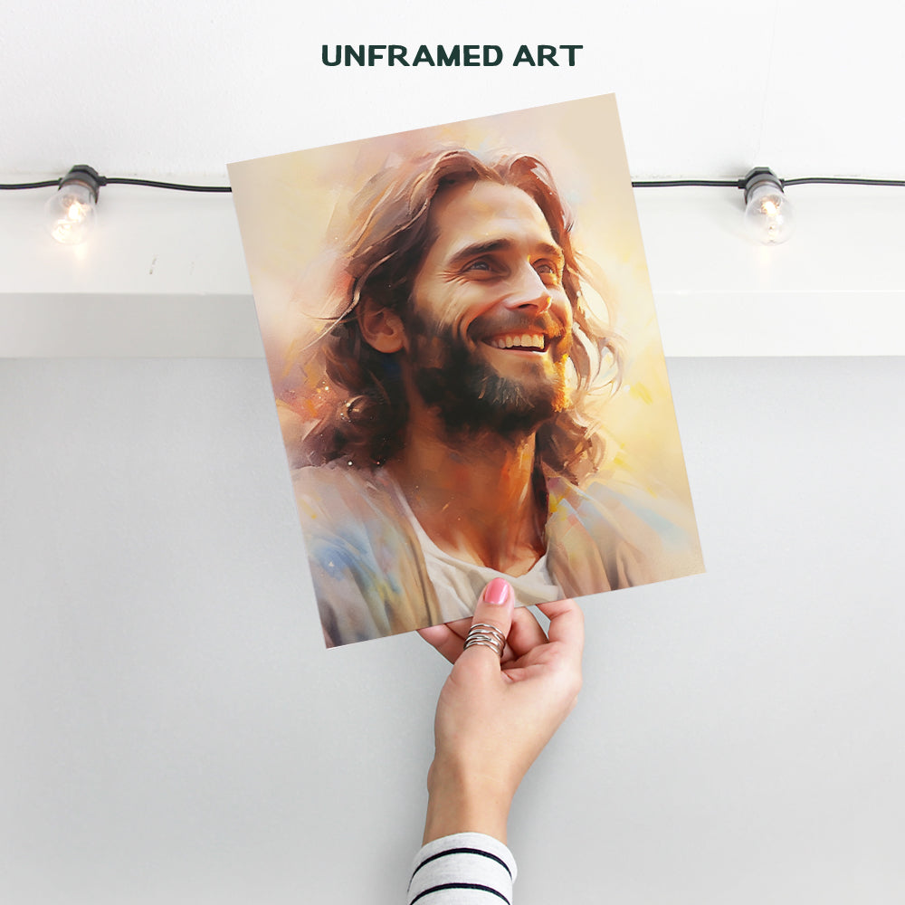 Jesus Christ - Jesus Loves Me, Jesus Wall Decor - Christian Wall Art - Religious Wall Decor - Christianity Gift - Jesus Poster Picture - God Wall Decor - Living Room Catholic Decor, spiritual Wall Art