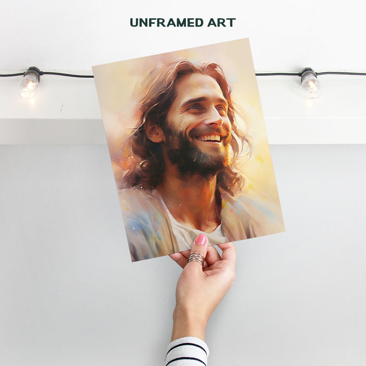 Jesus Christ - Jesus Loves Me, Jesus Wall Decor - Christian Wall Art - Religious Wall Decor - Christianity Gift - Jesus Poster Picture - God Wall Decor - Living Room Catholic Decor, spiritual Wall Art