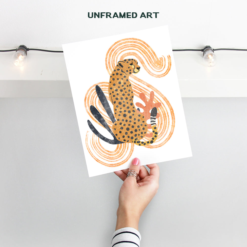 Cheetah Print Wall Art & Decor - Abstract Wall Art - Minimalist Wall Art - Aesthetic Room Decor - Mid Century Modern Decor - Boho Wall Decor - Bohemian Wall Decor - Gallery Wall Art - Leopard Print