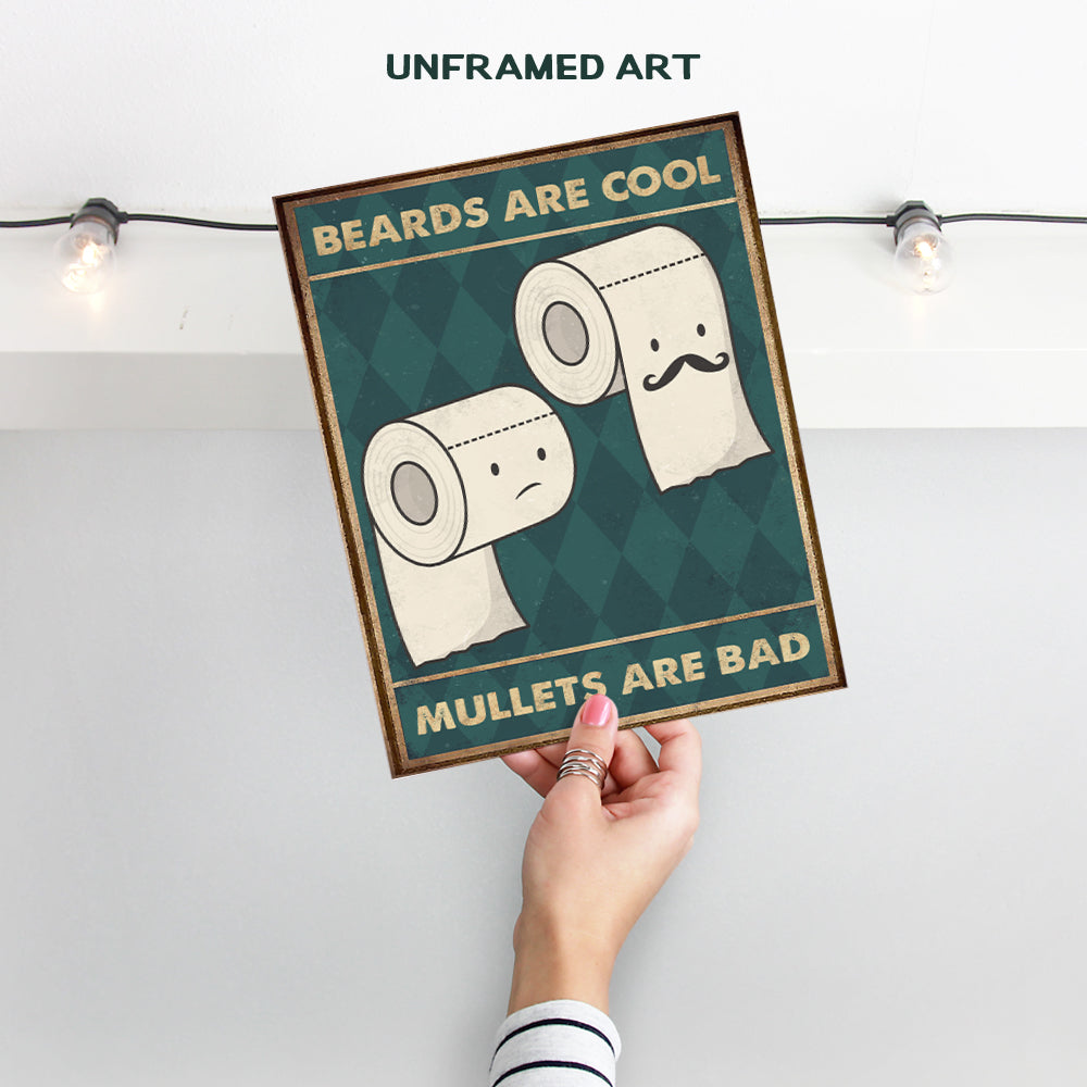 Cute Sayings funny Bathroom Decor - Kids Bathroom Sign, Restroom Poster - Modern Bathroom Wall Decor for Men, Bathroom Decorations for Women, Man cave Wall Art - masculine Bathroom Accessories Picture