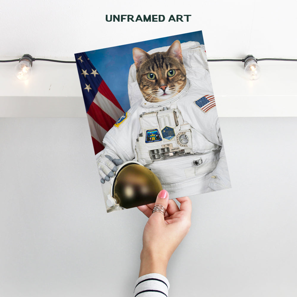 Cat Astronaut - Cat Wall Decor - Astronaut Decor - Space Wall Decor - Space Wall Art - NASA Wall Decor - Funny Cat Wall Art Poster - Cute Cat Home Decor - Cat Themed Gifts