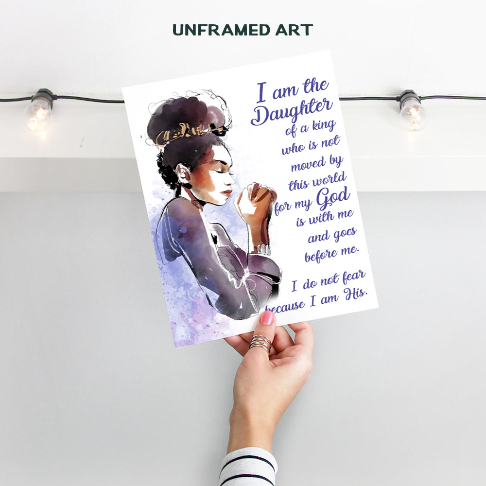 Inspirational Positive Quotes for Black Women, Woman - Inspiring Motivational Quotes Wall Art - African American Wall Decor - Uplifting Christian Religious Gifts for Women - Bible Verse God Posters