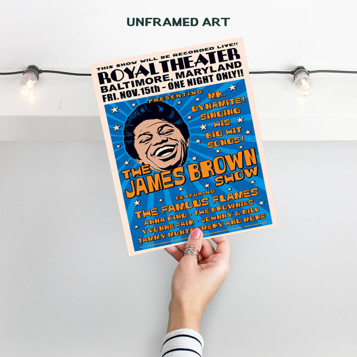 James Brown African American Decor - Black Culture Wall Art - Motown R&B Music Poster - Vintage Concert Posters - Black History - Jazz Music - Black Music - Afro Wall Decor - Black Pride - Soul Music