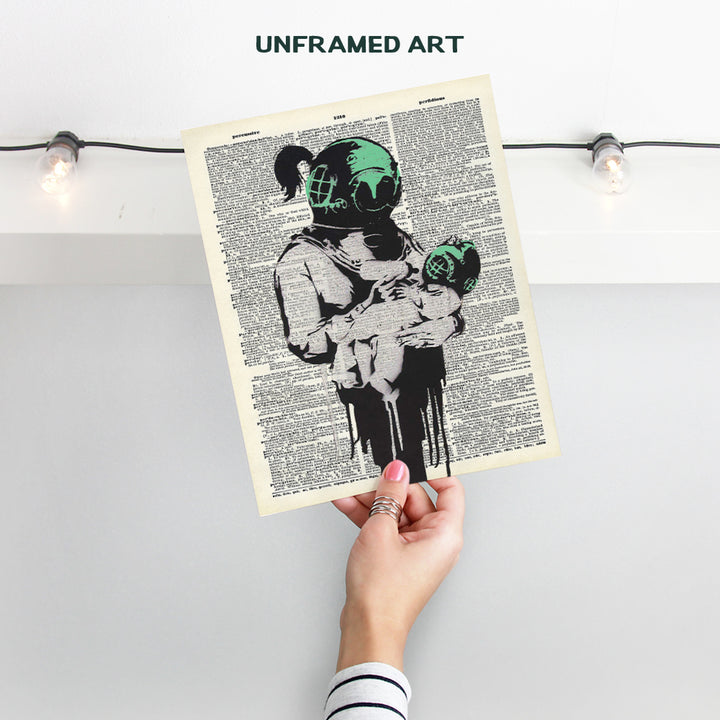 Banksy Wall Art & Decor - Banksy Poster 8x10 - Banksy Art - Graffiti Wall Decor - Street Art - Hip Cool Urban Wall Art - Unique Dictionary Art for Home, Apartment, Living Room, Bedroom, Nursery