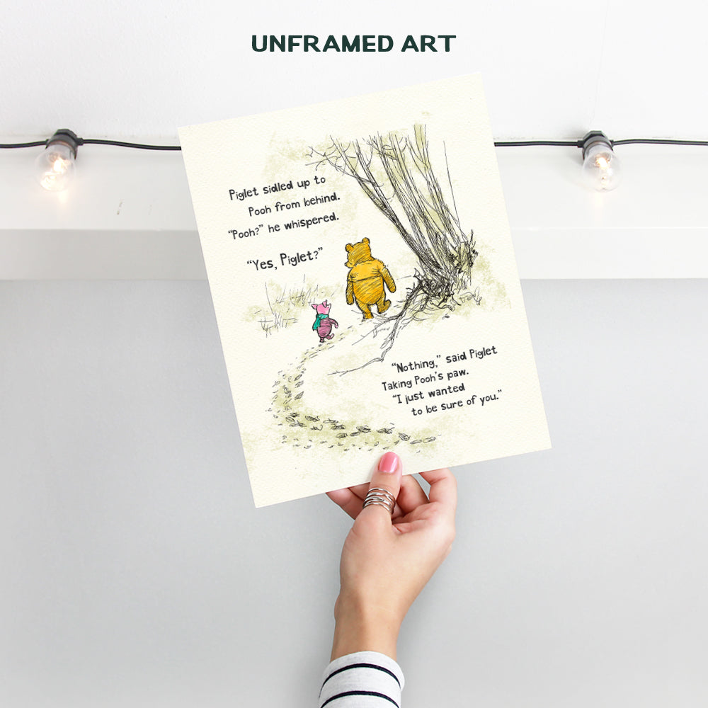 Winnie Pooh A. A. Milne Wall Art Poster 11x14 - Kids Wall Art - Boys Room Decor - Little Girls Bedroom Decor - Baby Nursery Decor - Wall Decor for Toddlers - Inspirational Positive Quotes Picture Gift