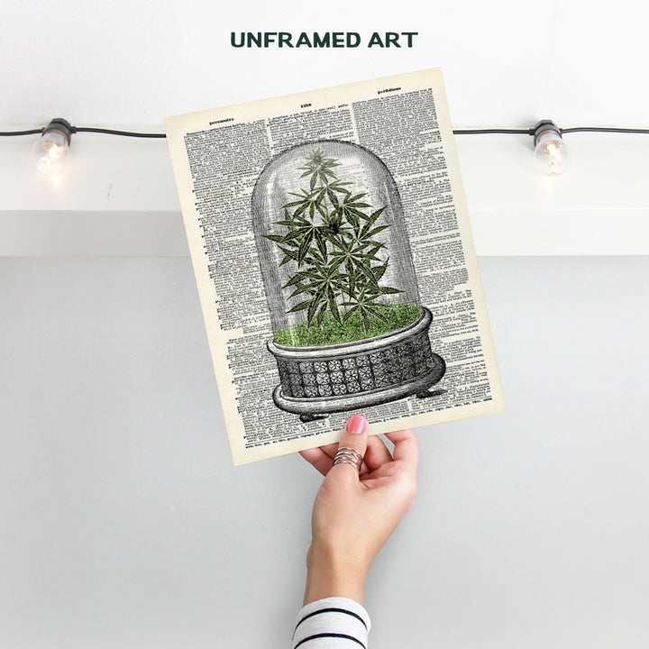 Marijuana Decor - Weed Smoking Gifts - Dope Wall Decor - Cannabis Wall Art - Pothead Gifts - Stoner Room Decor - Pot Smoker Gifts - Weed Posters - Smoking Marijuana Poster - 8x10 Ganja