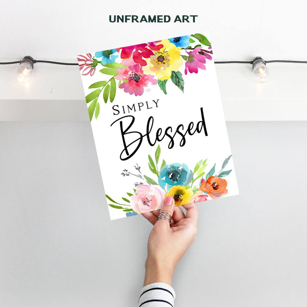 Blessed Sign - Blessed Wall Decor - Christian Wall Art - Blessed Wall Art - Religious Gifts for Women - Catholic Gifts - Scripture Wall Decor - Bible Verse Wall Art - God Wall Decor