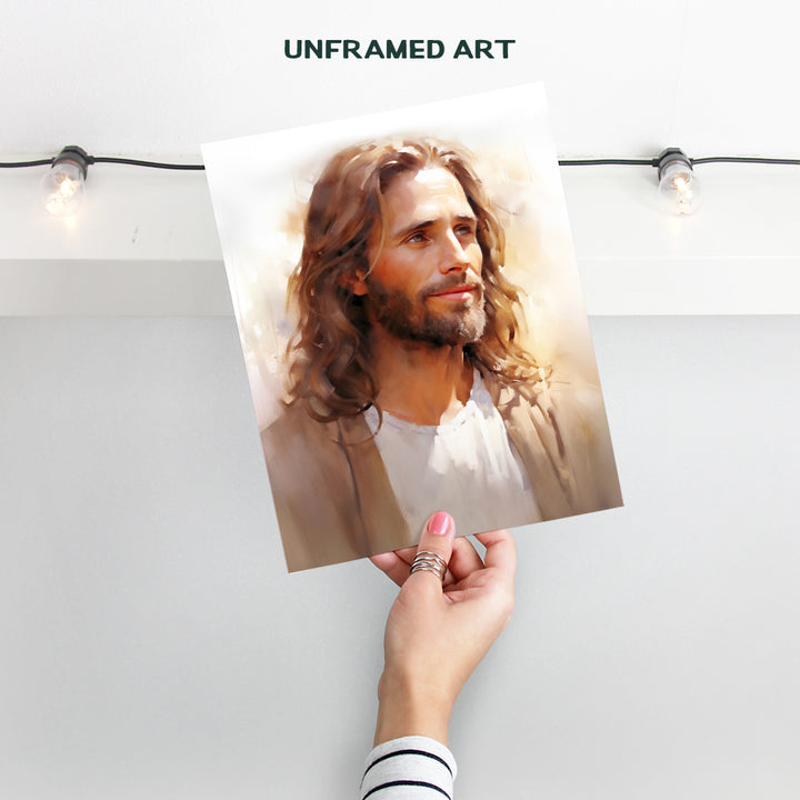 inspiring Jesus Wall Art & Decor - Christian Gift for Women Men - Religious Faith Motivational poster - Jesus Christ Picture Painting - Jesus Wall Decor - God Home Decor - spiritual Wall Decor