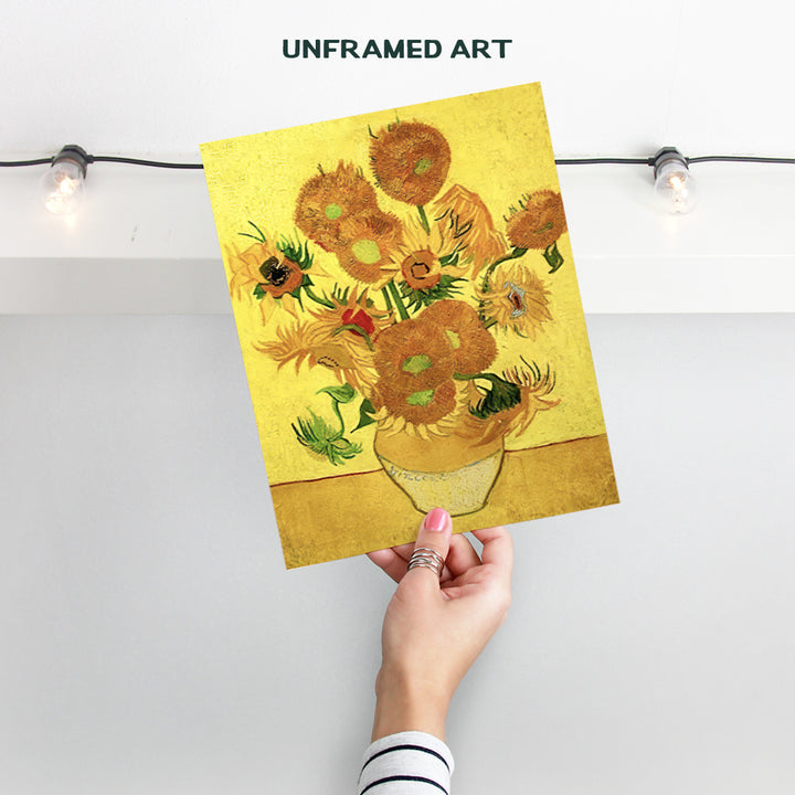 Van Gogh Sunflowers - Van Gogh Paintings - Sunflower Decor - Yellow Sunflower Bathroom Decor - Sunflower Wall Art - Sunflower Wall Decor - Sunflower Decorations - Daisy Wall Decor