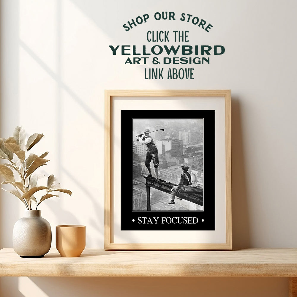 Vintage Golf Wall Art - Inspirational Motivational Poster - Man cave, Game Room, Den Home Office Decor - positive Quotes, Funny Sayings - Masculine Wall Art Photo Print - Personal Growth