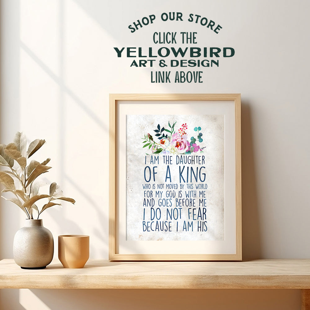 Christian Scripture Poster - Inspirational Bible Verse Wall Art for Girls Room - Religious Wall Decor - spiritual Daughter Gifts - Christian Art for Women - Bible Verses Wall Decor UNFRAMED