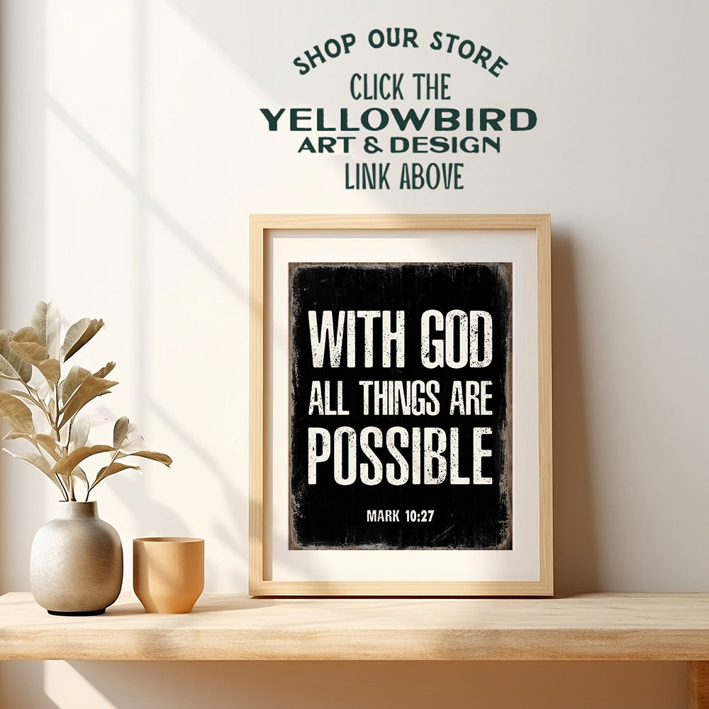 religious Wall Decor Inspirational Art - Motivational Bible Verse Art Print - Catholic Gifts for Men - Scripture Wall Art - Christian Home Decor - spiritual Gifts - Christian Wall Decor