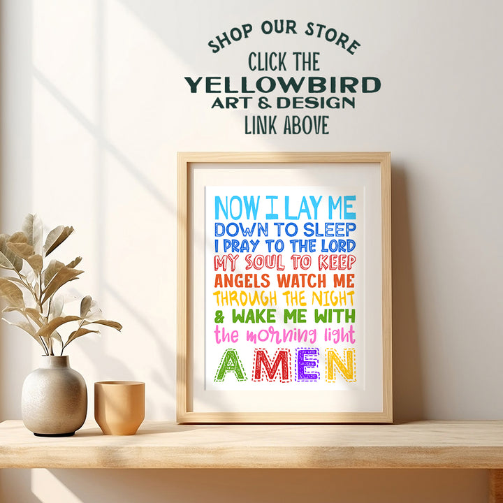 Jesus Christ Bible Verse Wall Art - Christian Gifts for Kids, Nursery Decor, Toddler Room Decor - Christian Wall Decor, God Wall Decor - Scripture Wall Art, Psalm 91 Wall Art - Faith, Prayer