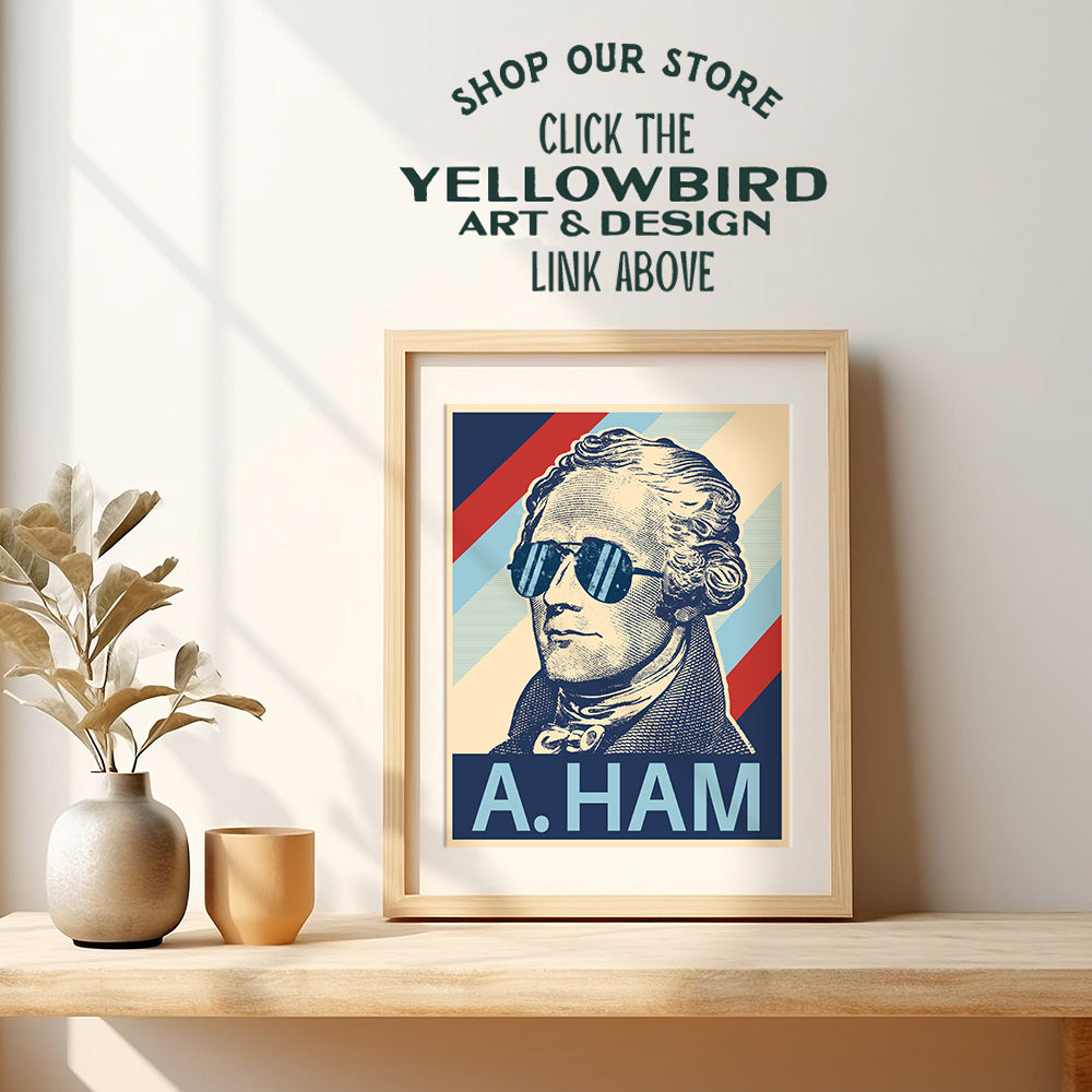 funny Wall Decor for Men - Cool Gift for Boys, Teens, Student, History Teacher - Alexander Hamilton Art Print - Broadway Musical Play Wall Decor for College Dorm Room, Man cave, Garage, Home Gym