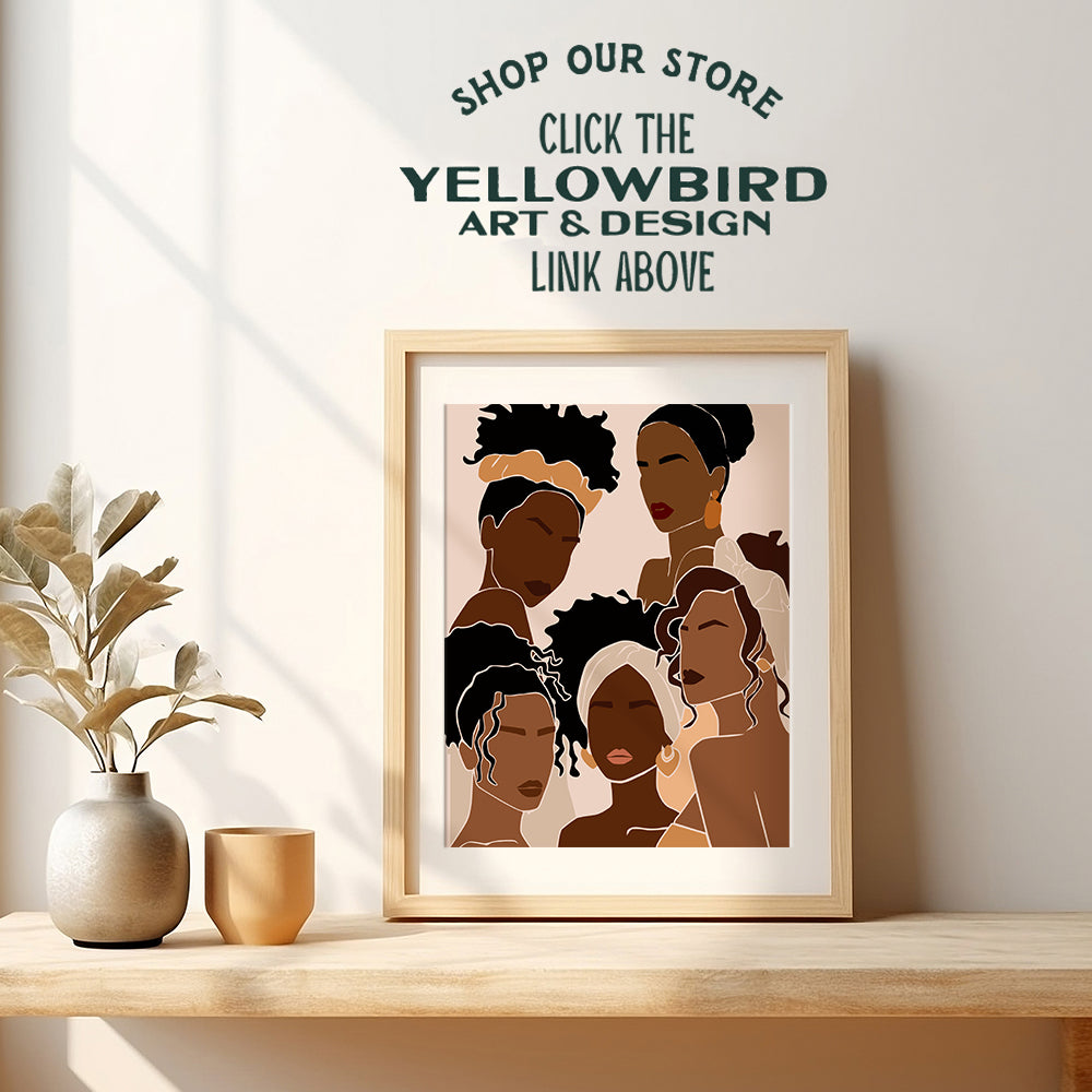 Black African American Wall Art & Decor - Black Wall Art - African American Women Wall Art - Black Women Gifts - African Wall Art - Black Culture - Latina - Hispanic - Afro Wall Art