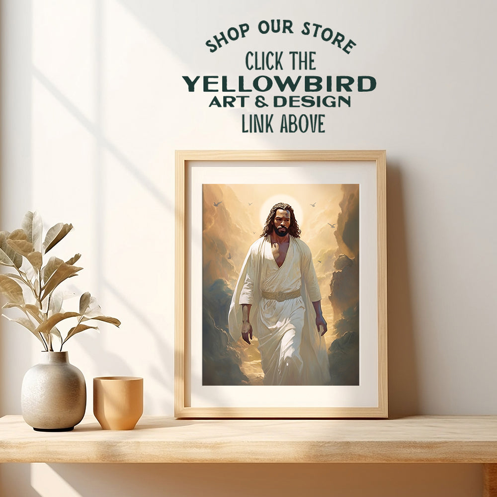 Jesus Wall Art for African Americans - Jesus Christ Poster - Inspiration Christian Wall Art & Decor for Black women, Black Men - Black pride African American Art - Black Art - Religious God Wall Decor