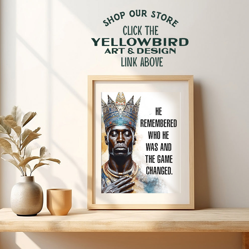 Inspirational Wall Decor for Black Men - Motivational Quotes Wall Art for African Americans, Black pride - Home Office Decor for Entrepreneur - masculine positive Affirmations for Man cave, Home Gym