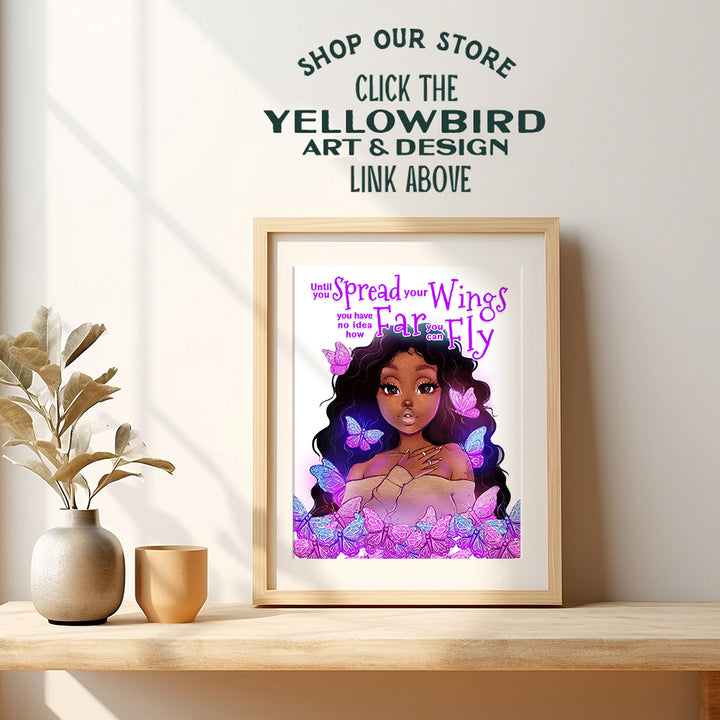 African American Girls Room Decor - Black Girl Magic Inspirational Wall Decor - Cute Teen Room Decor Motivational Wall Art - Tween Girls Bedroom Decor Encouragement Gifts - positive Quotes Wall Decor