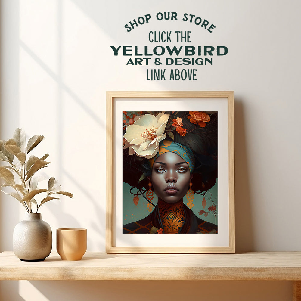 African American Wall Art for Women - Boho-chic Home Decor for Women, Black women African Americans - African American Art - Black Girl Wall Art - African American Wall Decor - African American Decor