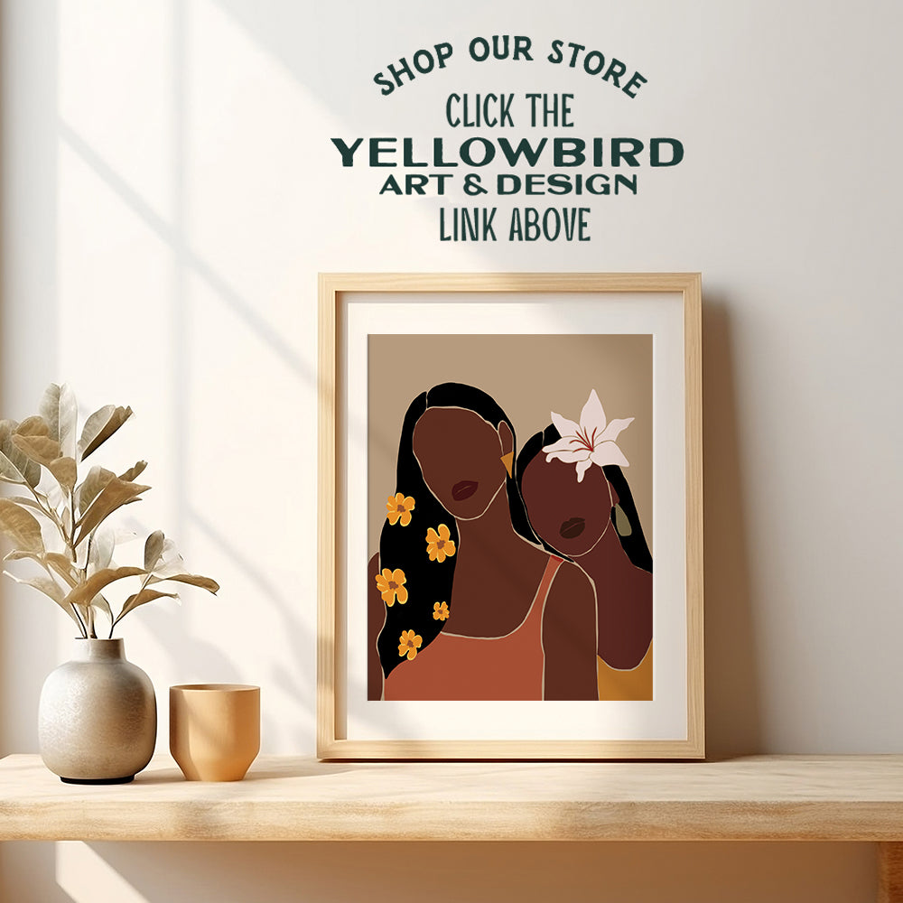 Minimalist Boho Wall Decor - Black Woman Wall Art - African American Wall Art - Black Wall Art - Hispanic Latina - Black Culture - Afro-American Wall Art - Black Girl Gifts - African American Women