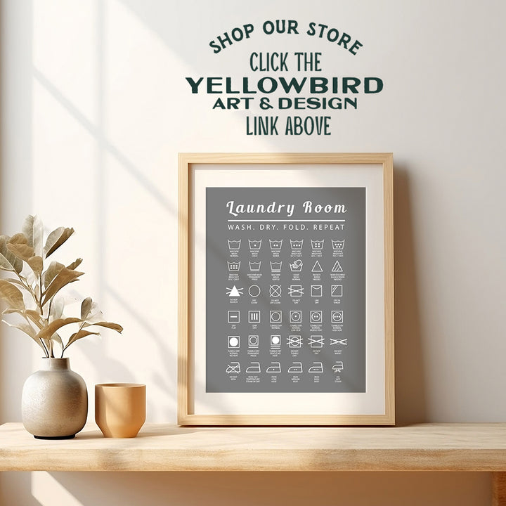 Laundry Room Wall Art Print - Typography Home Decor - Makes a Thoughtful Gift for Women, Men- 8x10 Photo - Unframed