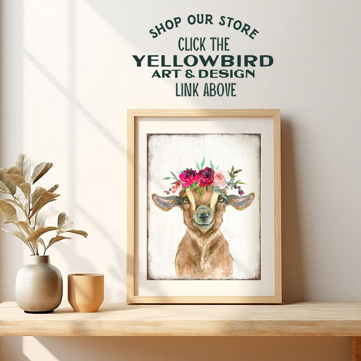 Farmhouse Wall Art Nursery Decor - Boho Wall Decor for Kids - Farm Animal Pictures for Kids Room Decor - Barn Wall Decor for Playroom - Baby Wall Art for Boy Girl - Baby Goat Decor Country Decorations