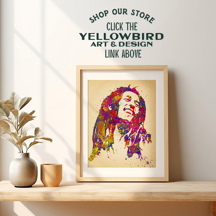 Reggae Music Poster - 8x10 Wall Art, Home Decor for Bedroom, Dorm, Living Room, Apartment - Unique Gift for Reggae Music Fan, Jamaican, Musician - UNFRAMED Picture Print