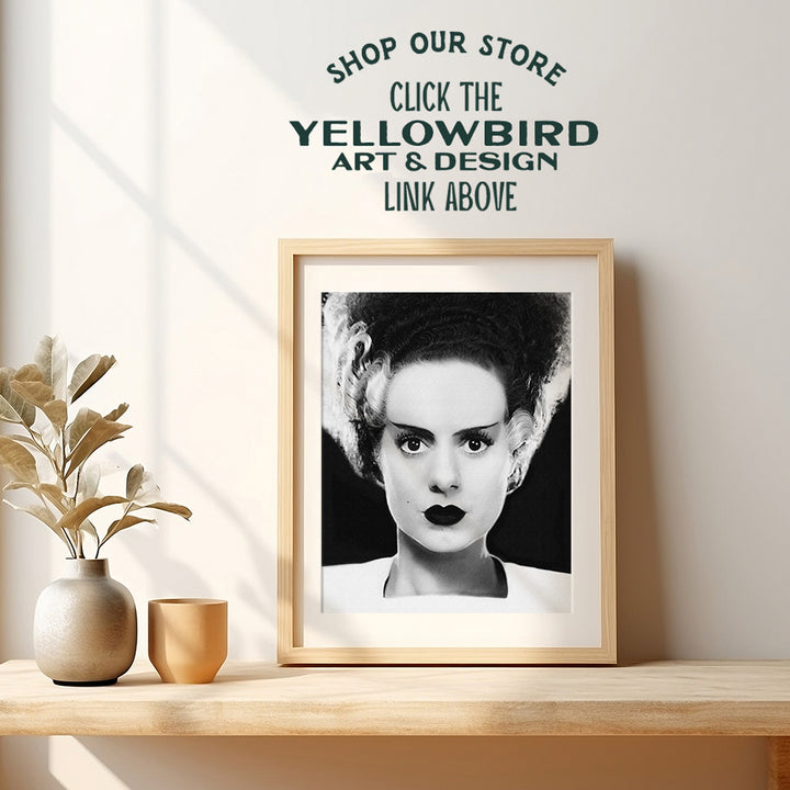 Bride of Frankenstein Picture Poster - 8x10 Retro Vintage Hollywood Scary Monster Movie Room Decorations, Art Print Photo, Photograph - Funny Gothic, Goth, Humorous Wall Decor - Gift for Women