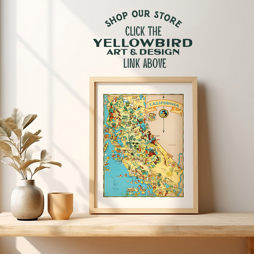 California Poster - California Wall Decor - California Wall Art - California Travel - Unique Gift for CA, Los Angeles, LA, San Francisco Fans - Vintage Retro Travel Posters Room Decoration - 8x10