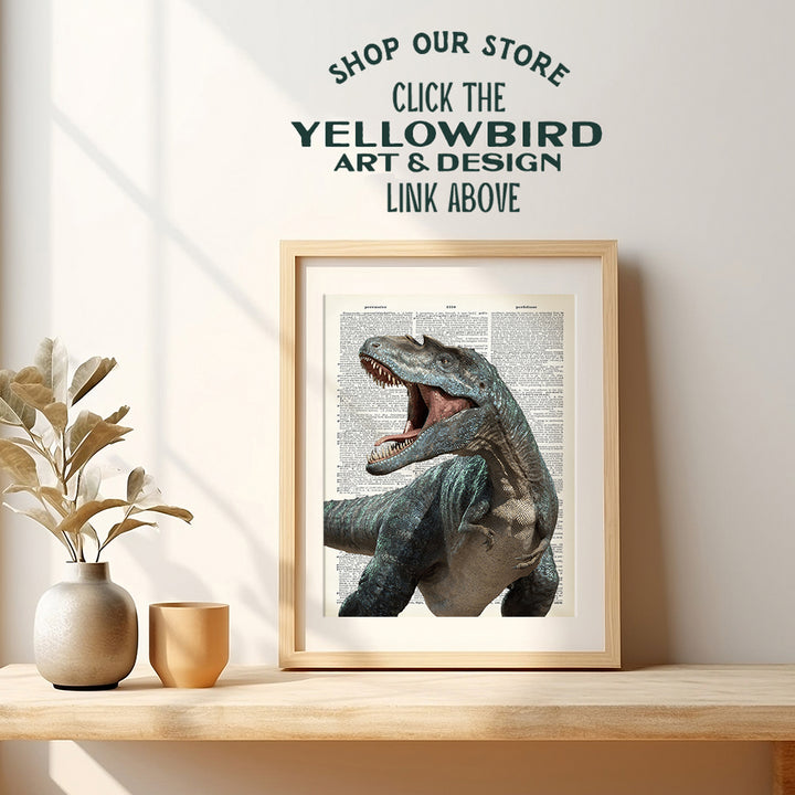 Kids Dinosaur Wall Art - Dinosaur Wall Decor - Dinosaur Wall Art - Dinosaur Room Decor - T-Rex - Dinosaur Poster - Dino Wall Decor - Dino Decorations - Tyrannosaurus Rex Boys Bedroom Decor - Boys Room