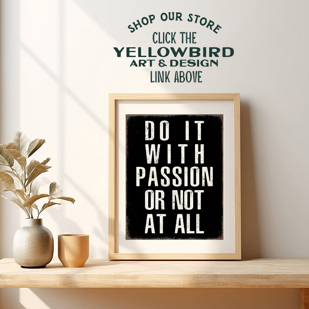 Inspiration Motivation Wall Art & Decor - Inspirational Quotes Wall Art - Positive Quotes Wall Decor - Home Office Wall Art- Motivational poster for Men - Yellowbird Art & Design Entrepreneur Wall Art