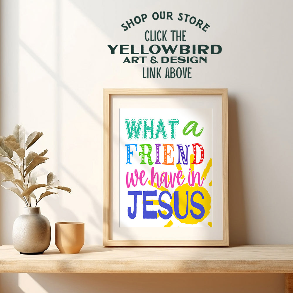 Religious Wall Decor - God Wall Decor - Christian Wall Art for Boys or Girls Room Decor, Kids Bedroom, Sunday School, Church - Catholic Gifts - Bible Verse Wall Art - Scripture Wall Decor Picture