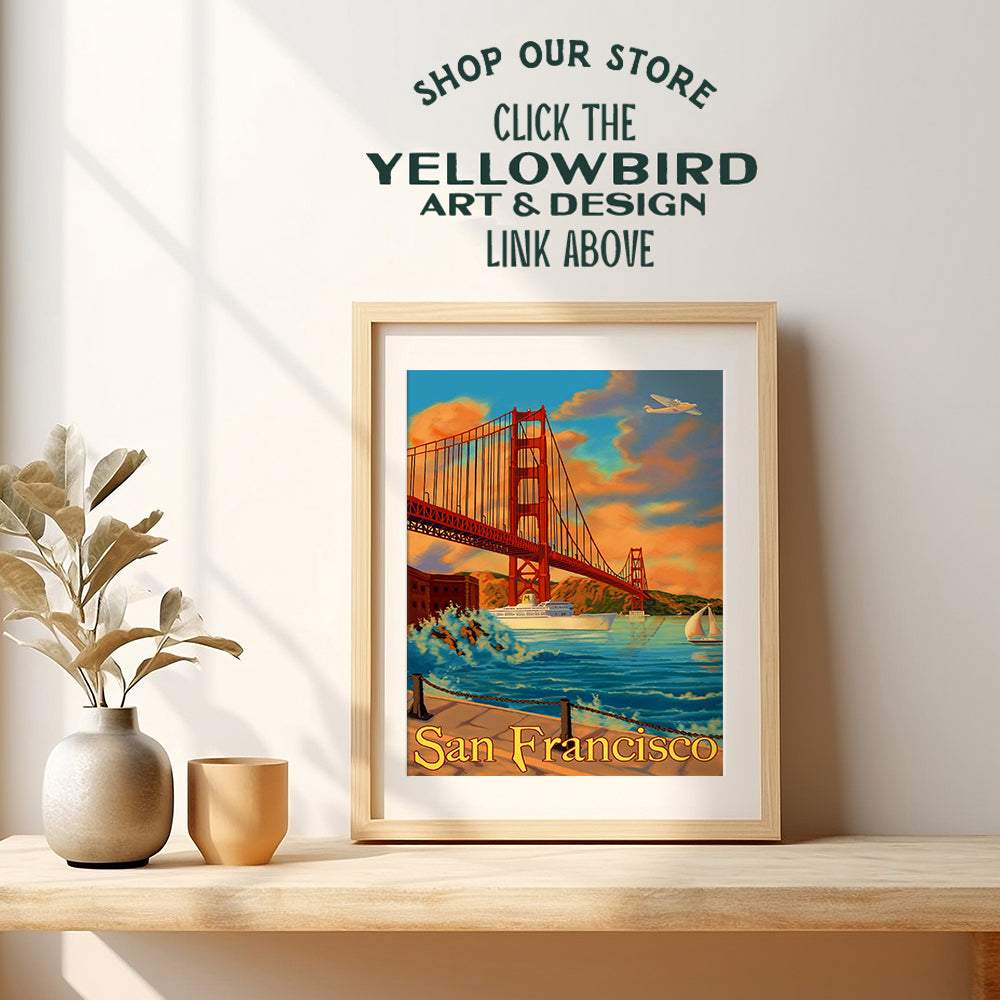 Golden Gate Bridge Unframed Photo - Vintage Wall Art Print - Makes a Great Gift - Chic Home Decor - Ready to Frame (8x10)