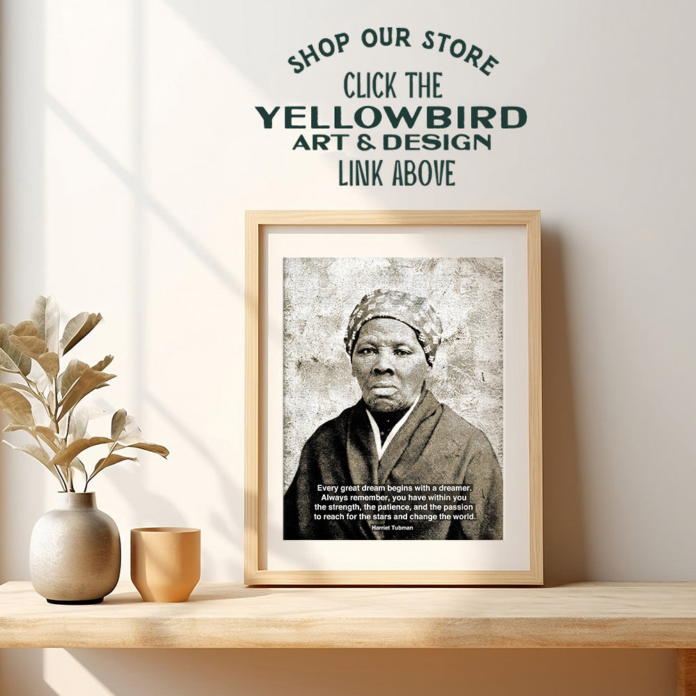 Black African American Civil Rights Wall Art Print - Harriet Tubman Motivational Quote Home Decor or Office Decoration - Inspirational Gift for Entrepreneur, Classroom, Teacher - 8x10 Photo Poster