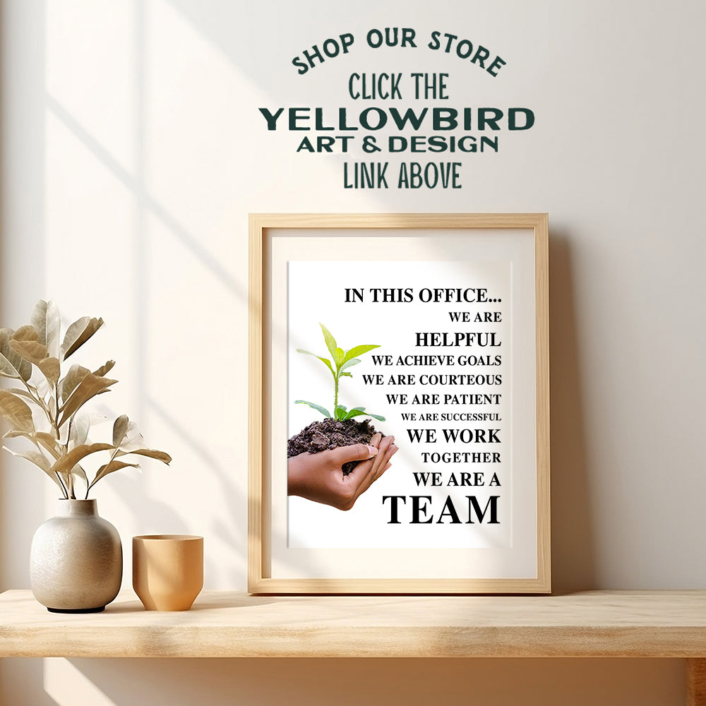 Office Wall Decor - Motivational Wall Art Quote - 8x10 Inspirational Wall Art Poster - Unique Gift for Boss, Managers, Team Leaders, Men Women - Unique 8x10 Room Decoration - UNFRAMED Picture Print