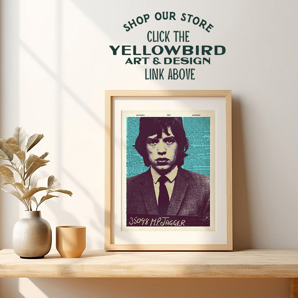 Modern Pop Art Mick Jagger Mugshot Home Decor Art Photo - 8x10 Andy Warhol Style Wall Decoration Poster Print - Unique Contemporary Gift for 60s, 70s, 80,s, Rock n Roll Music or Rolling Stones Fans