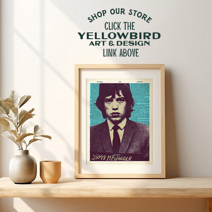 Modern Pop Art Mick Jagger Mugshot Home Decor Art Photo - 8x10 Andy Warhol Style Wall Decoration Poster Print - Unique Contemporary Gift for 60s, 70s, 80,s, Rock n Roll Music or Rolling Stones Fans